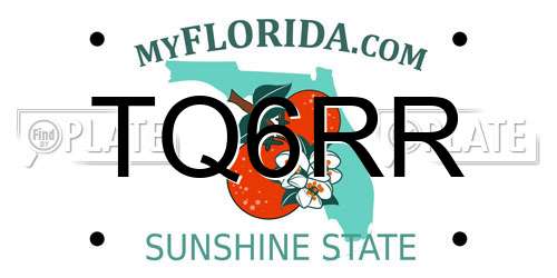 TQ6RR Florida License Plate
