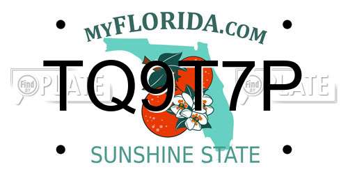 TQ9T7P Florida License Plate