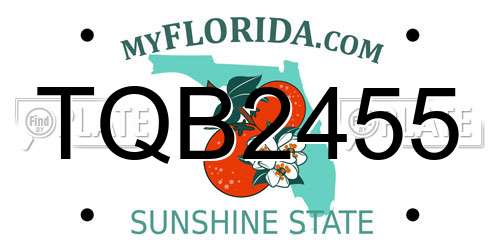 TQB2455 Florida License Plate