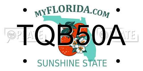 TQB50A Florida License Plate