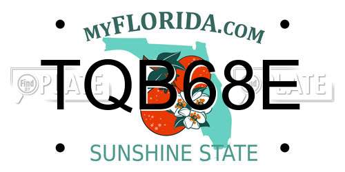 TQB68E Florida License Plate