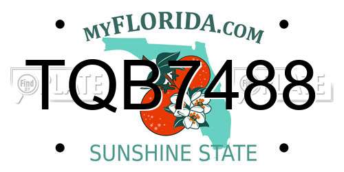 TQB7488 Florida License Plate