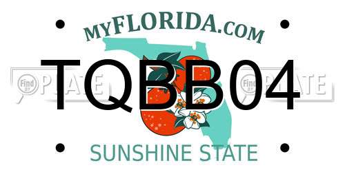 TQBB04 Florida License Plate