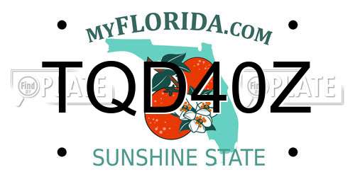 TQD40Z Florida License Plate