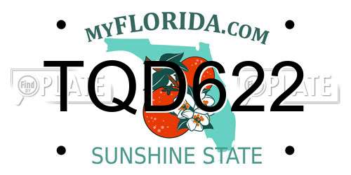 TQD622 Florida License Plate