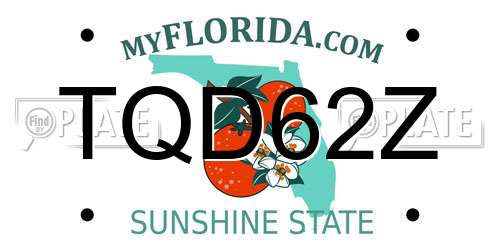 TQD62Z Florida License Plate