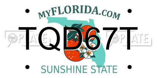 TQD67T Florida License Plate