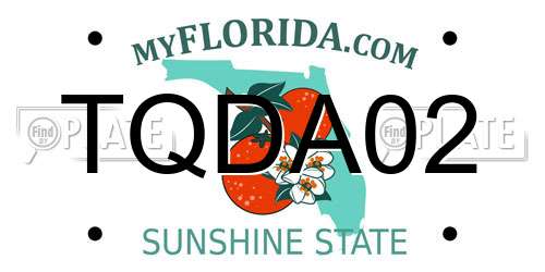 TQDA02 Florida License Plate