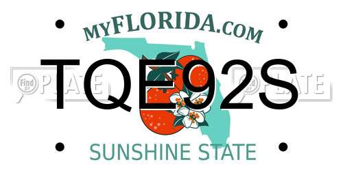 TQE92S Florida License Plate
