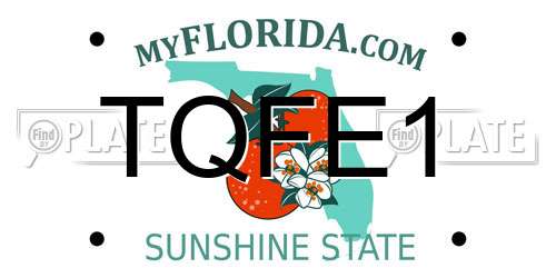 TQFE1 Florida License Plate