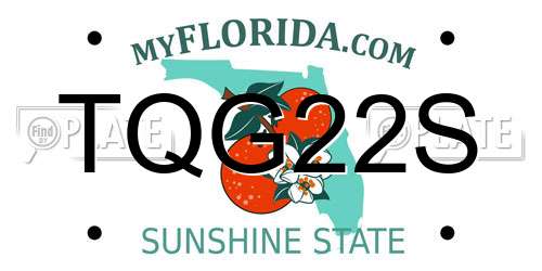 TQG22S Florida License Plate