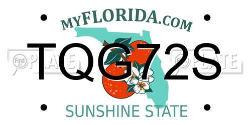 TQG72S Florida License Plate