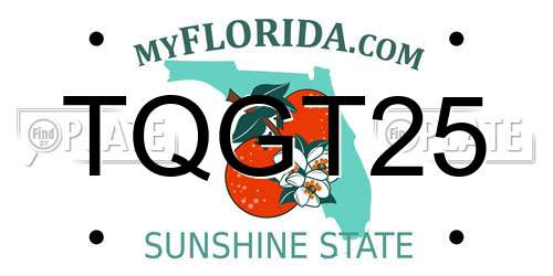 TQGT25 Florida License Plate