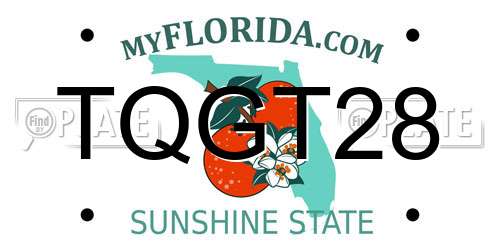 TQGT28 Florida License Plate