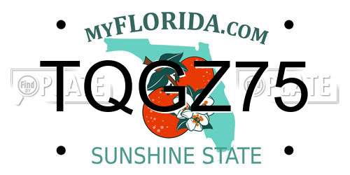 TQGZ75 Florida License Plate