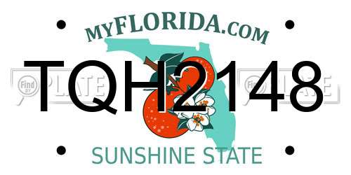 TQH2148 Florida License Plate