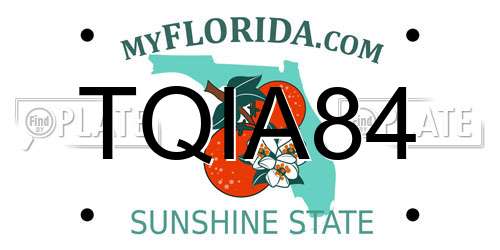 TQIA84 Florida License Plate