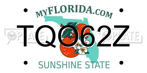 TQO62Z Florida License Plate
