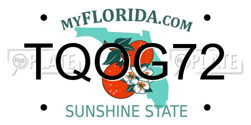 TQOG72 Florida License Plate