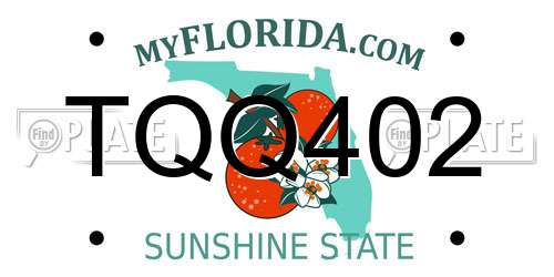 TQQ402 Florida License Plate