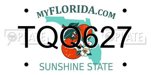 TQQ627 Florida License Plate