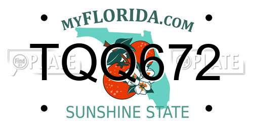 TQQ672 Florida License Plate