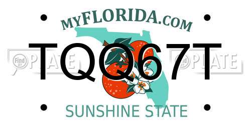 TQQ67T Florida License Plate
