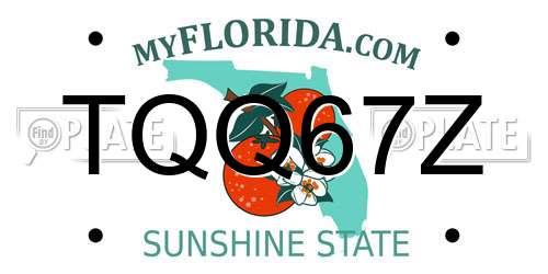 TQQ67Z Florida License Plate