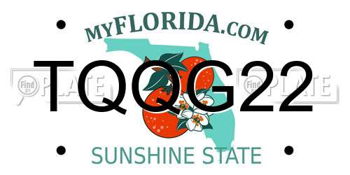 TQQG22 Florida License Plate
