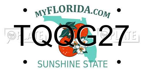 TQQG27 Florida License Plate