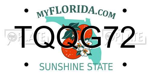 TQQG72 Florida License Plate