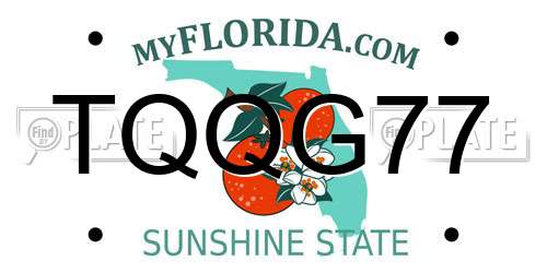 TQQG77 Florida License Plate