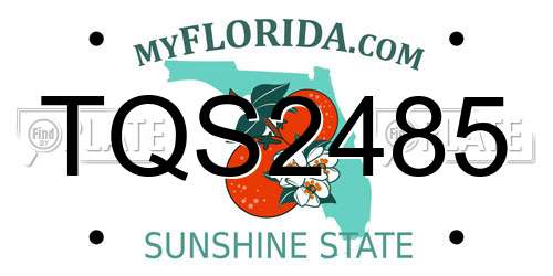 TQS2485 Florida License Plate