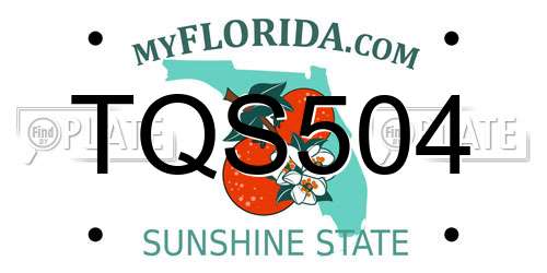 TQS504 Florida License Plate