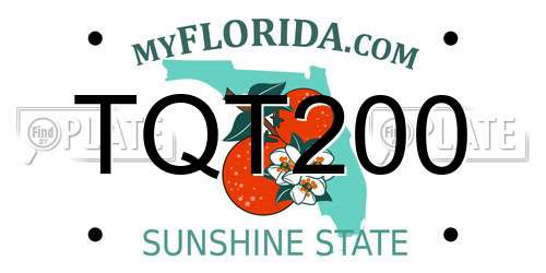 TQT200 Florida License Plate