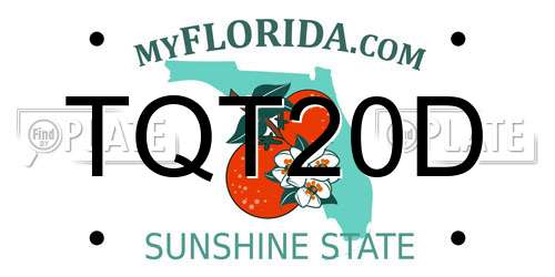 TQT20D Florida License Plate