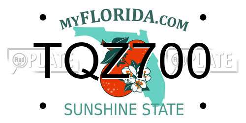 TQZ700 Florida License Plate