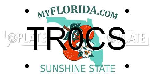 TR0CS Florida License Plate