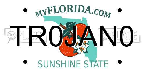 TR0JAN0 Florida License Plate