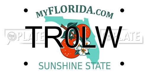 TR0LW Florida License Plate