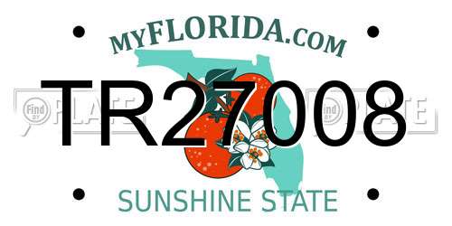 TR27008 Florida License Plate