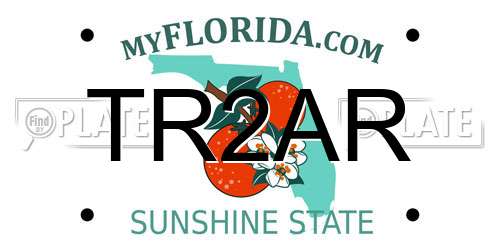 TR2AR Florida License Plate