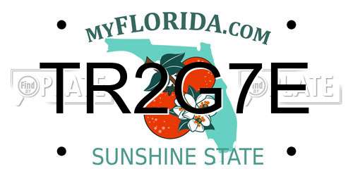 TR2G7E Florida License Plate