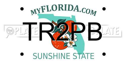 TR2PB Florida License Plate