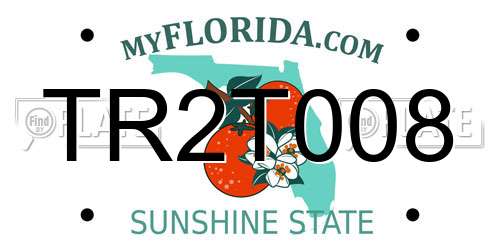 TR2T008 Florida License Plate
