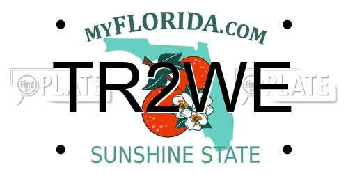 TR2WE Florida License Plate