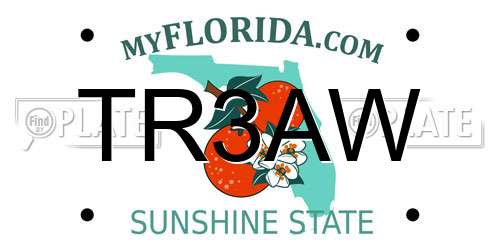 TR3AW Florida License Plate