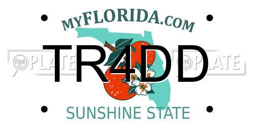 TR4DD Florida License Plate
