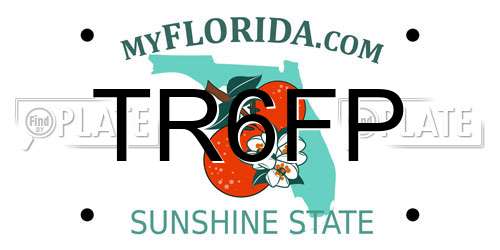 TR6FP Florida License Plate