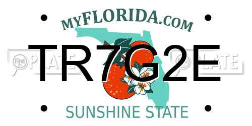 TR7G2E Florida License Plate